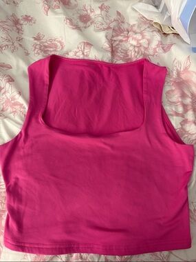 Women's Square Neck Tank Top - Hot Pink